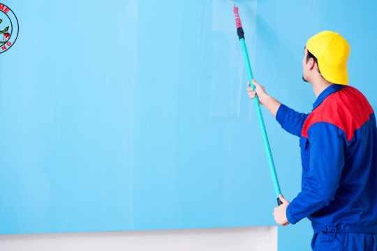 man painting